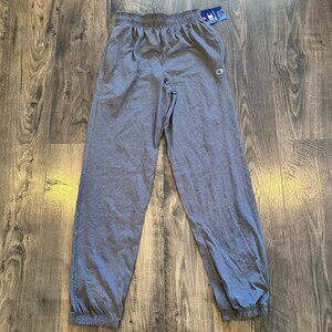 NEW Men's Champion Thin Jogger Sweatpants Elastic Waist Drawstring Gray, Size: S